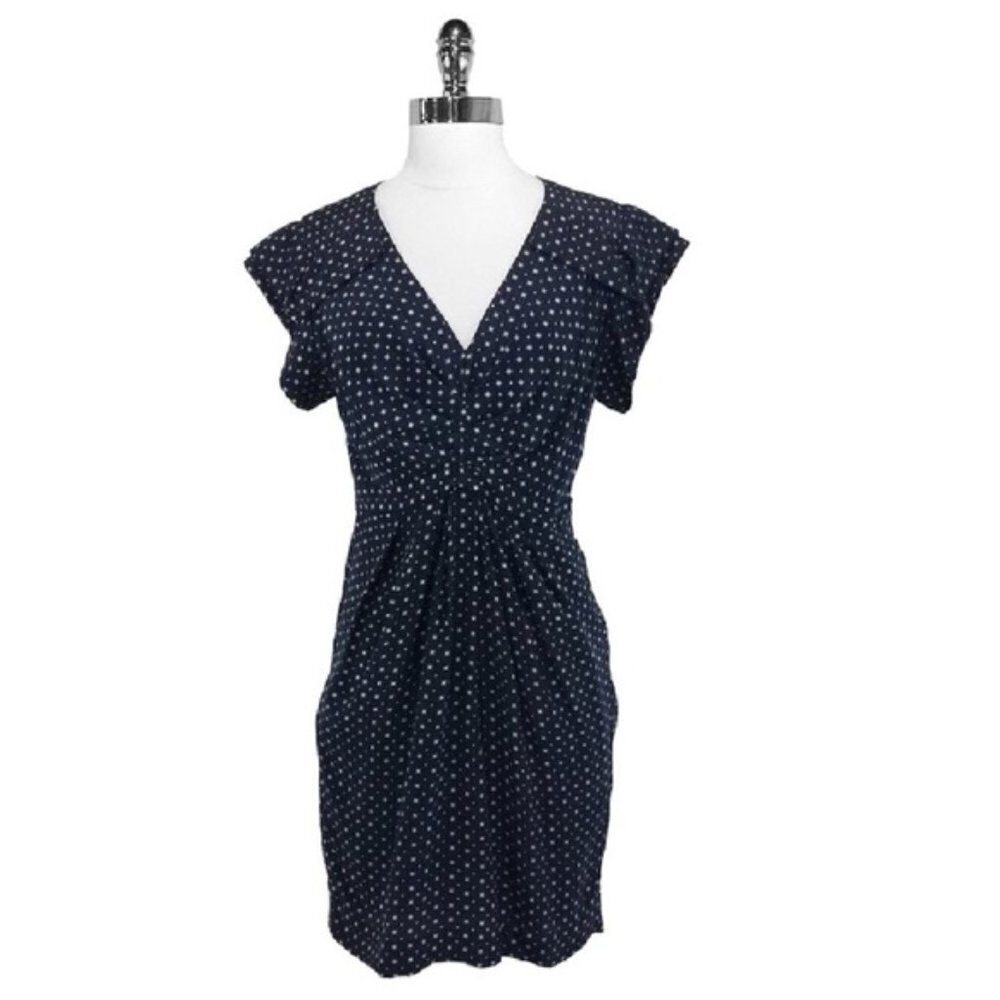 3.1 Phillip Lim Designer 6 Navy Star Silk Dress